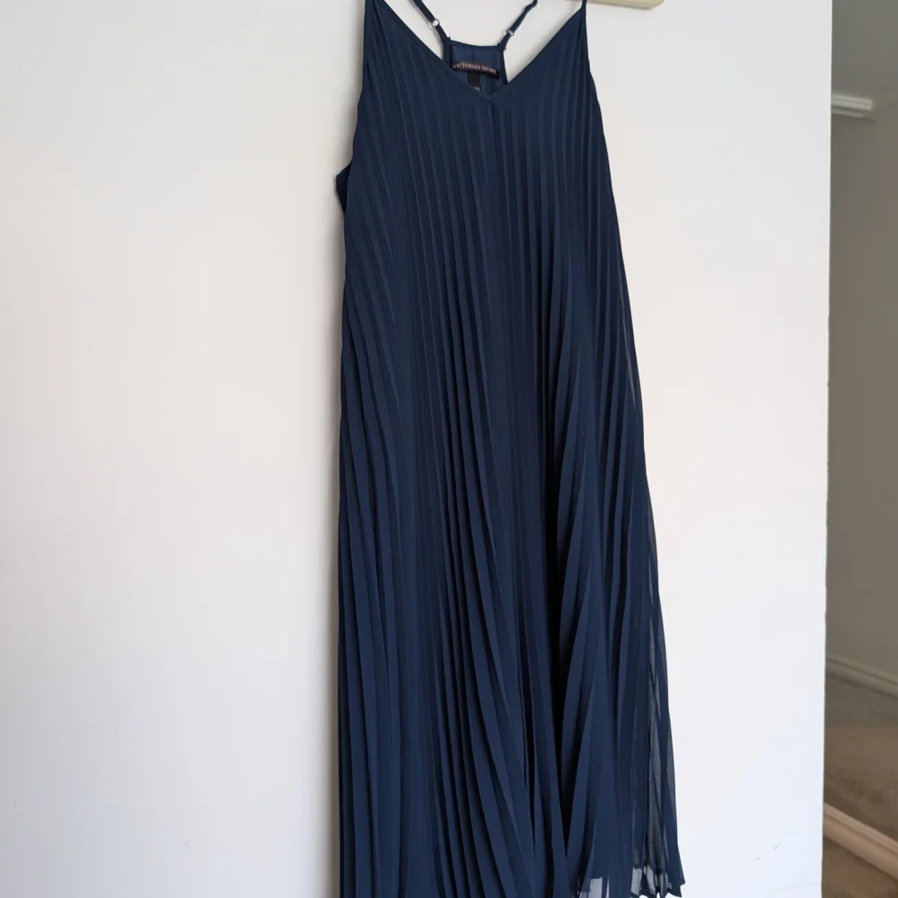 Victoria's Secret Navy Pleated Mini Dress with Racerback Straps - Picture 3 of 6